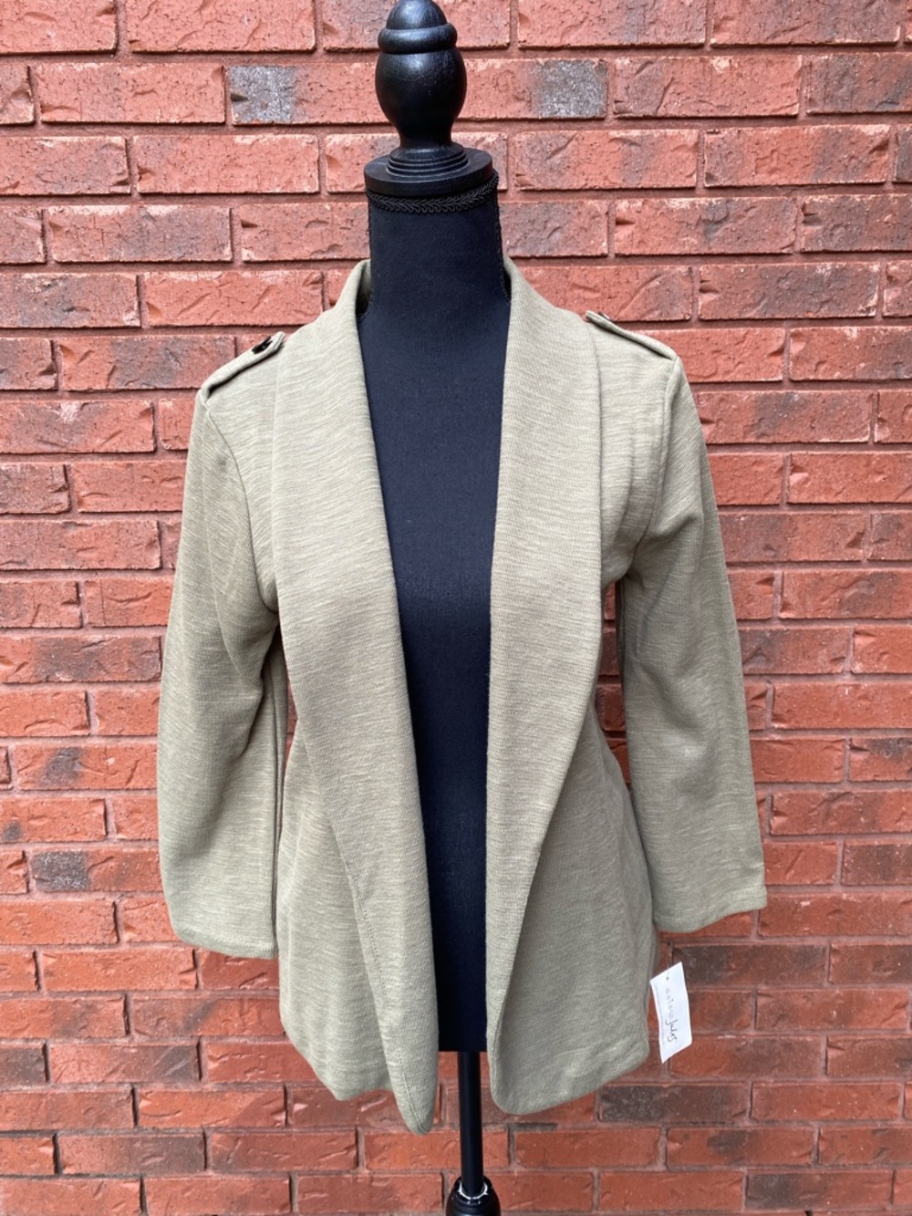 NWT Open-Front Olive Green Jacket M